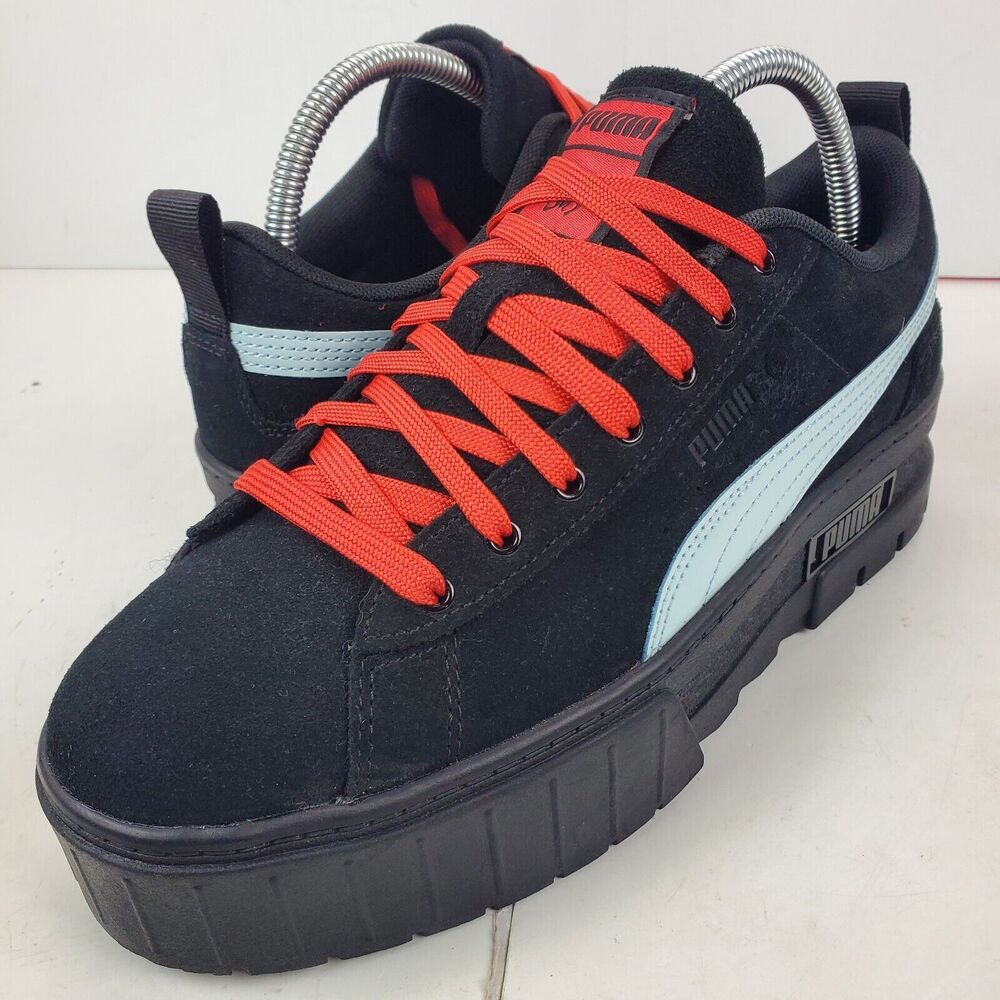 PUMA Shoes Mayze DUA LIPA Womens Size 10 Black Suede Platform Sneaker 2022 - Picture 11 of 13